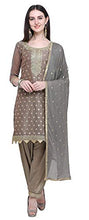 Load image into Gallery viewer, Indian Decor &amp; Attire Women's Cotton Dress Material (EJ3400-Patiala Goli-Brown FS)
