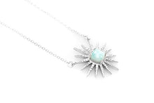 Load image into Gallery viewer, Larimar Pendant Necklace Gemstones with 925 Sterling Silver Classic Jewelry Women
