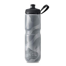 Load image into Gallery viewer, Polar Bottle Sport Insulated Water Bottle - BPA-Free, Sport &amp; Bike Squeeze Bottle with Handle (Contender - Charcoal &amp; Silver, 24 oz)

