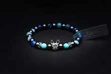 Load image into Gallery viewer, Karseer Beaded Bracelets for Women, Real Natural Stones Energy Balance Anxiety Relief Healing Bracelet Magnetic Hematite Blue Lace Agate Beads Elastic Bracelet Prayer Meditation Memorial Jewelry Gift
