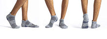 Load image into Gallery viewer, u&amp;i Men's Performance Cushion Cotton Low Cut Ankle Athletic Socks with Tab, Gray (6-Pack)
