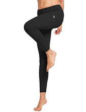 Load image into Gallery viewer, BALEAF Women's Mid-Waist Yoga Leggings Side Pockets 28" Workout Running Athletic Pants (XS-2X) Black M
