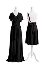 Load image into Gallery viewer, Bridesmaid Dresses for Women, Convertible Sleeve V-Neck Floor Length Prom Wrap Maxi Convertible Long Dress Grey
