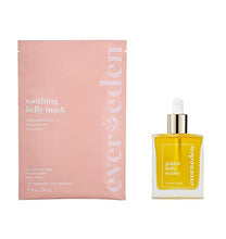 Load image into Gallery viewer, Evereden Soothing Belly Mask - 1st/2nd Trimester Size, 1 pack &amp; Golden Belly Serum, 1.7 fl oz | 2 Item Bundle Set | Natural and Clean Pregnancy Skincare
