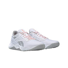 Load image into Gallery viewer, Reebok Women's Nanoflex TR Cross Trainer, White/Pure Grey/Orange Flare, 10.5
