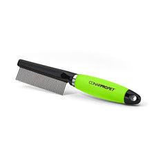 Load image into Gallery viewer, CONAIRPRO dog &amp; cat Pet brush for Flea and Tick Removal, 1/2" Stainless Steel Comb with Memory Grip Handle

