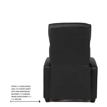Load image into Gallery viewer, Wingback Recliner Chair Leather Single Modern Sofa Home Theater Seating for Living Room (Black)
