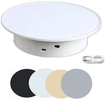 Load image into Gallery viewer, White Display 360 Degree Electric Turntable,for Small Product Display, 7.87in Diameter product photography turntable
