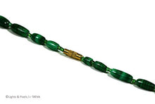 Load image into Gallery viewer, Malachite Necklace - Graduated barrel bead necklace - Antique
