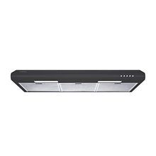 Load image into Gallery viewer, Under Cabinet Range Hood 30 inch with Anti-fingerprint Design, Black Slim Vent Hood with 3 Speed Exhaust Fan, Ducted and Ductless Convertible, CIARRA CAB75918B
