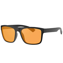 Load image into Gallery viewer, Quntis Blue Light Blocking Glasses, Blue Light Shield Computer Reading &amp; Gaming Glasses for Men Women Anti Glare UV Digital Eyestrain - Amber Tinted Lens, Black Square Frame
