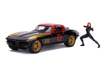 Load image into Gallery viewer, Jada 1:24 Diecast 1966 Chevy Corvette Stingray with Black Widow Figure
