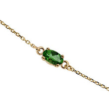 Load image into Gallery viewer, Prisma Bracelet Gemstone &amp; 14K Gold Chain | Irresistible Tsavorite Garnet Birthstone Jewelry for Womens &amp; Teens | Perfect for Valentine’s Day, Anniversary &amp; Birthday Gift by Albert Hern
