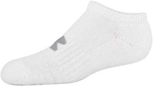 Load image into Gallery viewer, Under Armour Youth Cotton No Show Socks, Multipairs , White 2 (6 Pairs) , Small
