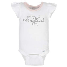 Load image into Gallery viewer, GERBER Baby Girls 4-Pack Short Sleeve Onesies Bodysuits, Pink Butterfly, 6-9 Months
