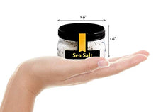 Load image into Gallery viewer, Saffron Fleur de Sel Sea Salt - All-Natural Infused Sea Salt Blend - Real Saffron &amp; French Fleur de Sel - No Gluten, No MSG, Non-GMO - Cooking and Finishing Salt - 3.5 oz. Stackable Jar
