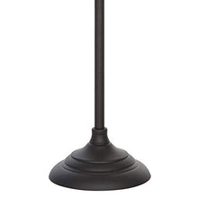 Load image into Gallery viewer, Amazon Brand – Ravenna Home Metal Living Room Slim Standing Floor Lamp With LED Light Bulb - 59.25 Inches, Dark Bronze With Off-White Shade
