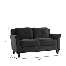 Load image into Gallery viewer, 3 Piece Chair Loveseat Sofa Set, Harper &amp; Bright Designs Living Room 3 Piece Sofa Couch Set, 3 Seats Loveseat Single Chair Sectional Sofa Set Ship from USA Warehouse, Arrive in 3 Days (Black)
