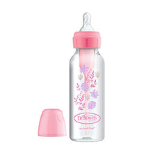 Load image into Gallery viewer, Dr. Brown's Options+ Baby Bottles, 8 oz/250ml, Narrow Bottle, Pink Floral Designs, 4 Pack
