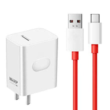 Load image into Gallery viewer, OnePlus 8 pro Warp Charger,30W Quick Rapid Charge Power AC Wall Adapter [5V 6A] with USB-C Fast Charging Data Cable（3.3FT Compatible with OnePlus 8/7Pro/ 6T/ 6/ 5T/ 5/ 3T/ 3 (White)
