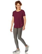 Load image into Gallery viewer, Amazon Essentials Women's Studio Relaxed-Fit Lightweight Crewneck T-Shirt, Burgundy, Stripe, Medium
