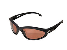 Load image into Gallery viewer, Edge TSM215 Dakura Polarized Wrap-Around Safety Glasses, Anti-Scratch, Non-Slip, UV 400, Military Grade, ANSI/ISEA &amp; MCEPS Compliant, 5.04" Wide, Matte Black Frame / Copper Lens
