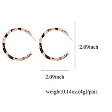 Load image into Gallery viewer, Leopard Big Round Acrylic Earrings La Raffine Vintage Semicircle Drop Statement Earring For Women Dangle Jewelry brincos for Women Girl Gifts Present Valentines Birthday Anniversary Mothers Day Christmas
