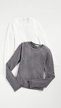 Load image into Gallery viewer, Z SUPPLY Women's 2 Pack Modern Jersey Tees, Charcoal/White, X-Small
