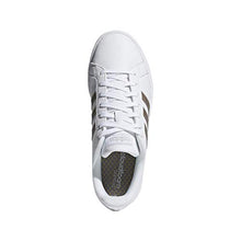 Load image into Gallery viewer, adidas Women's Grand Court Tennis Shoe, White/Platino Metallic/White, 7 M US
