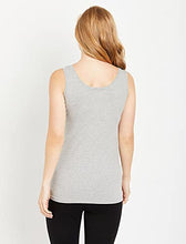 Load image into Gallery viewer, Motherhood Maternity Women's Maternity BumpStart 2 Pack Sleeveless Tank Tops, Black/Grey, Medium
