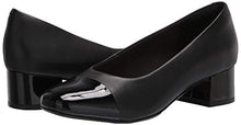 Load image into Gallery viewer, Clarks Women's Marilyn Sara Pump, Black Leather/Synthetic Combination, 8.5
