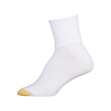 Load image into Gallery viewer, Gold Toe Women's Classic Turn Cuff Socks, 6 Pairs, White, Shoe Size: 6-9
