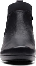 Load image into Gallery viewer, Clarks Women's Emily Chelsea Fashion Boot, Black Leather/Textile Combi, 9
