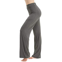 Load image into Gallery viewer, FELEMO Boot-Cut Bootleg Yoga Pants for Women Loose Fit Long Office Dress Pants Tummy Control Loose Fit Casual Work High Waist Flare Lounge Pants Lightweight Leggings Sweatpants, Dark Grey XL
