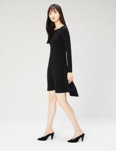 Load image into Gallery viewer, Amazon Brand - Daily Ritual Women's Jersey Long-Sleeve Bateau-Neck Dress, Black, Small
