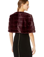 Load image into Gallery viewer, Eliza J Women's Faux Fur Shrug Jacket, Wine, Large
