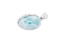 Load image into Gallery viewer, AZIEL Larimar Gemstones with 925 Sterling Silver Pendant Hand Made for Women
