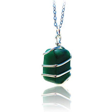 Load image into Gallery viewer, Green Aventurine Crystal Healing Necklace - For Heart Chakra | Promotes Compassion, Empathy. Defuses Negative Situations, Reinforces Leadership, Perseverance. Aids Decision Making | With Stylish Chain
