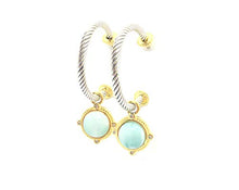 Load image into Gallery viewer, Larimar Drop Earrings Gemstones with 925 Sterling Silver Jewelry for Women
