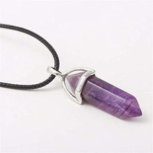 Load image into Gallery viewer, 5pcs Crystal Necklace Hexagonal Pendant Gemstone Chakra Healing Crystal Necklace
