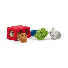 Load image into Gallery viewer, Schleich Farm World 14-piece Rabbit and Guinea Pig Hutch Toy Set with Animal Figures for Kids Ages 3-8, 5.7 x 19 x 11.5 cm

