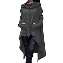 Load image into Gallery viewer, Aniywn Women's High Low Long Hoodies Sweatshirts Long Sleeve Pullover Sweater Dress Lightweight Women Cloak Tunic Tops Dark Grey
