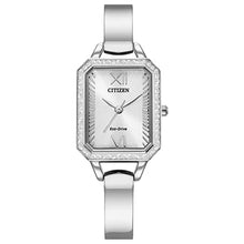 Load image into Gallery viewer, Citizen Women's Eco-Drive Dress Classic Crystal Watch in Stainless Steel, Silver Dial (Model: EM0980-50A)
