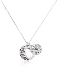 Load image into Gallery viewer, Amazon Collection Sterling Silver "Go in the Direction Of Your Dreams" with Compass Pendant Necklace, 18"
