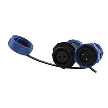 Load image into Gallery viewer, COMOPEZ 3pcs SP13 2pin Waterproof Power Aviation Connector Male Female Plug Socket Connector Cable Wire Outdoor Underground Electrical Junction Box for Industrial Medical Equipment (2Pin)
