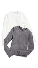 Load image into Gallery viewer, Z SUPPLY Women's 2 Pack Modern Jersey Tees, Charcoal/White, X-Small
