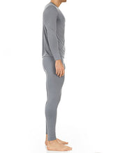 Load image into Gallery viewer, Thermajohn Men's Ultra Soft Thermal Underwear Long Johns Set with Fleece Lined (Small, Grey)
