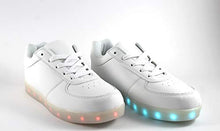 Load image into Gallery viewer, ATS Unisex LED Shoes Breathable Sneakers Light up Shoes,SM-5102,3 White
