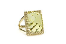 Load image into Gallery viewer, Unique Yellow Quartz Ring by Anemone Jewelry - Lemon Quartz in 925 Sterling Silver - Gorgeous Statement Rings for Women - Jewelry for Weddings, Parties, Engagements - Handmade
