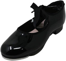 Load image into Gallery viewer, Capezio girls Jr. Tyette Tap Shoe, Black Patent, 3 W US Little Kid
